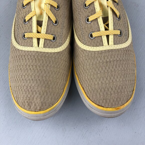 Columbia Women's Size 12 Vulc N Vent Lace Canvas II Brown Yellow Sneakers Shoes - Picture 4 of 11